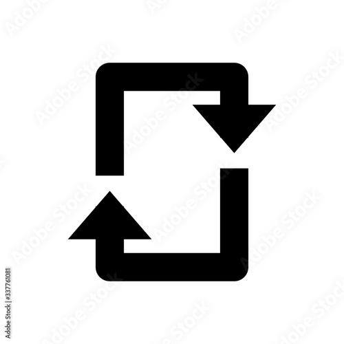 Repeat arrow icon in line style. Sync symbol.