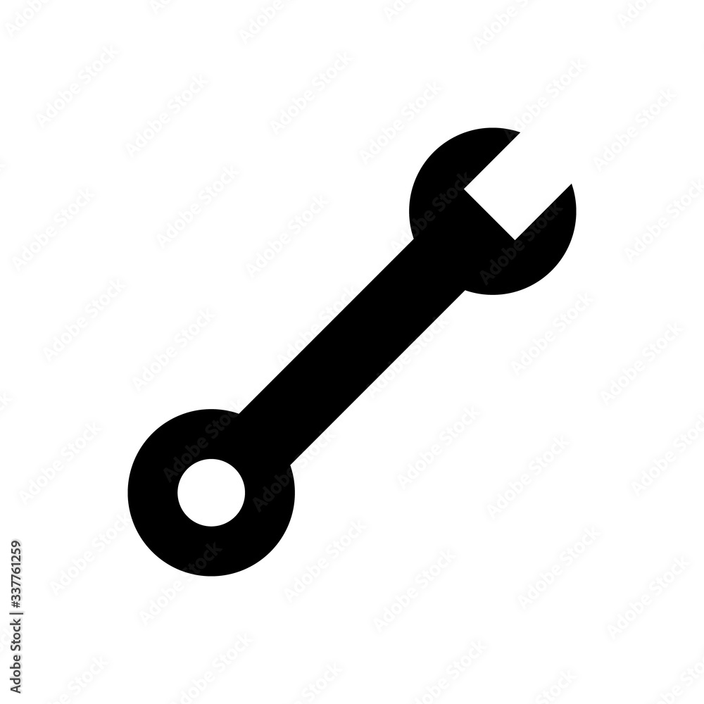 Wrench icon. Settings symbol. Repair, maintenance sign. Wrench icon. Settings symbol. Repair, maintenance sign.