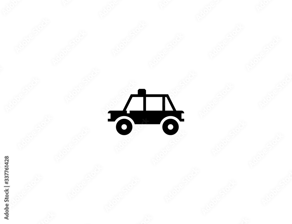Taxi car vector flat icon. Isolated taxi vehicle emoji illustration