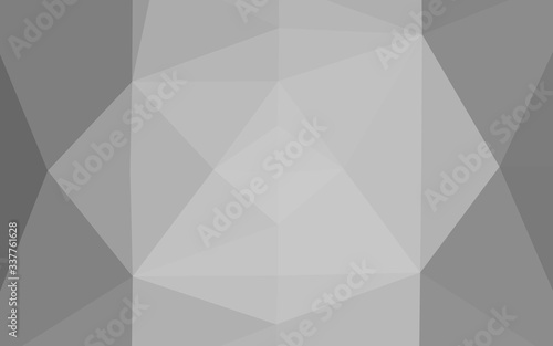 Light Silver, Gray vector abstract polygonal layout. Shining illustration, which consist of triangles. Template for a cell phone background. © Dmitry