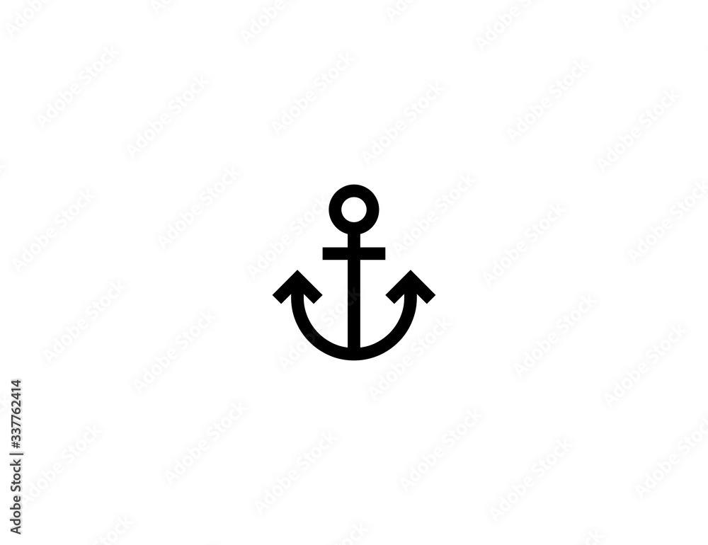 Anchor vector flat icon. Isolated ship anchor emoji illustration Anchor vector flat icon. Isolated ship anchor emoji illustration