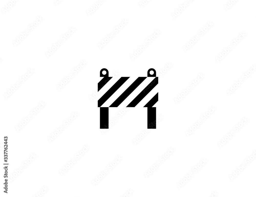 Road Construction vector flat icon. Isolated under construction barrier, barricade illustration Road Construction vector flat icon. Isolated under construction barrier, barricade illustration