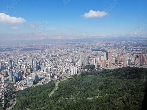 aerial view of Bogotá 