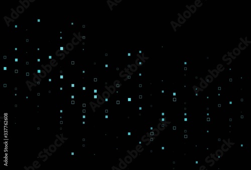 Dark BLUE vector layout with rectangles, squares. © Dmitry