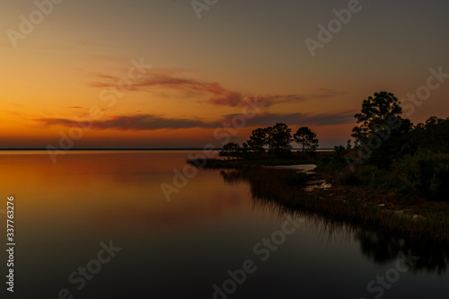 Sunset over Choctawhatchee Bay, Village of Baytowne Wharf, Sandestin, Florida
