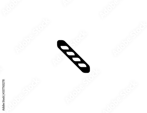 Baguette Bread vector flat icon. Isolated Baguette Bread emoji illustration