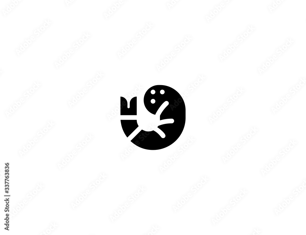 Fried shrimp vector flat icon. Isolated shrimp seafood emoji illustration Fried shrimp vector flat icon. Isolated shrimp seafood emoji illustration