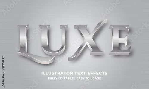 Luxury Silver Metallic 3d Text Effect