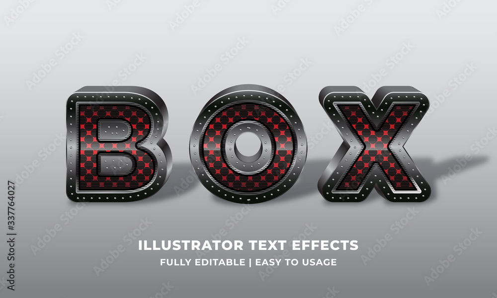 Box - Iron Metal 3d Text Effect Box - Iron Metal 3d Text Effect
