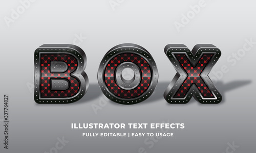 Box - Iron Metal 3d Text Effect