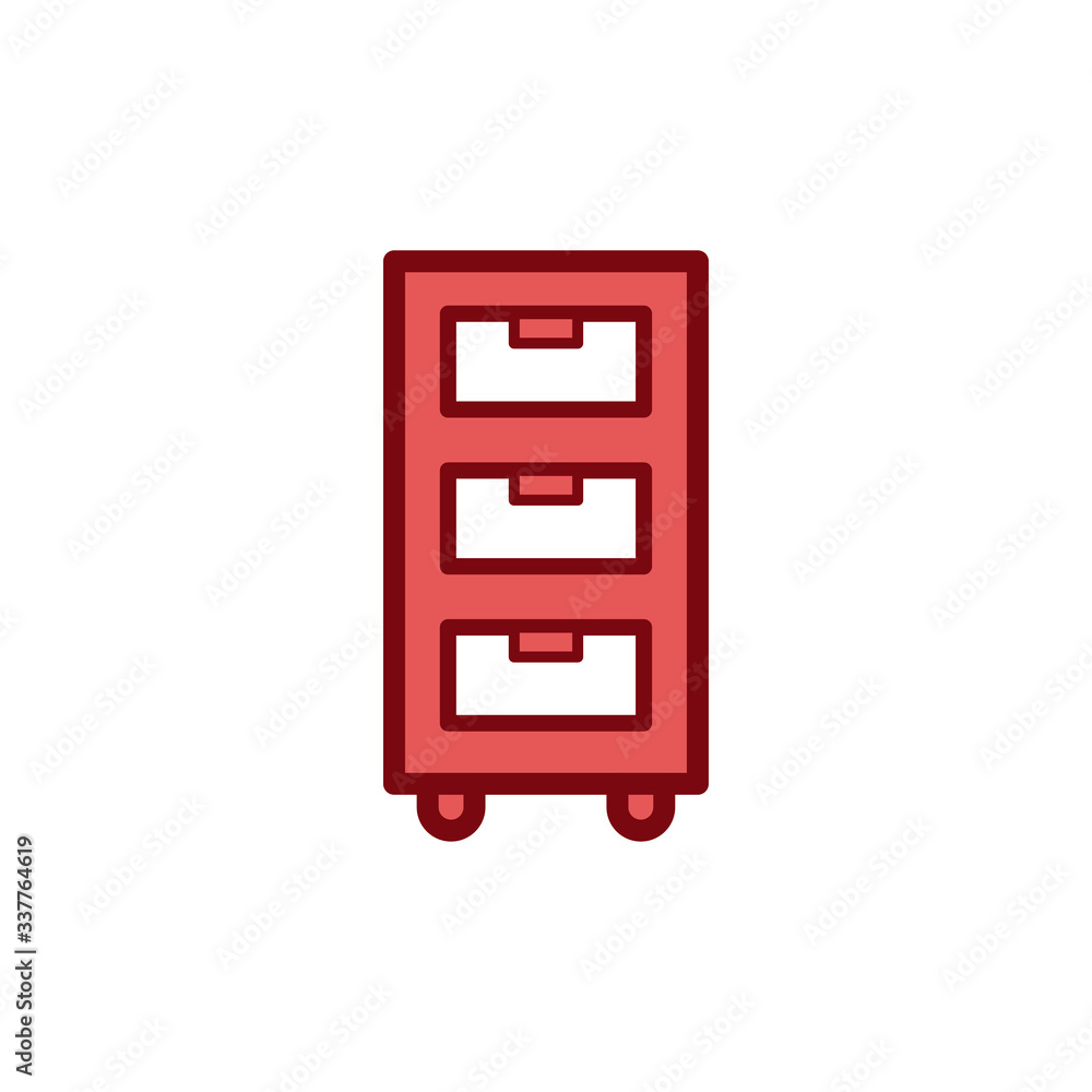 filling cabinet icon vector design template filling cabinet icon vector design template