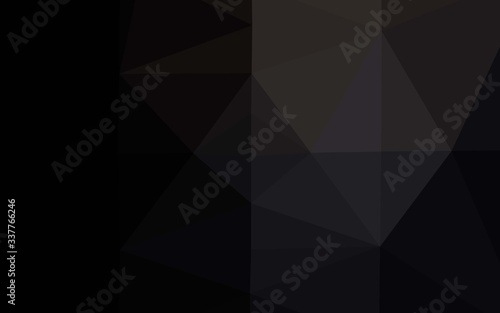 Dark Black vector shining triangular template. Triangular geometric sample with gradient. Completely new template for your business design.