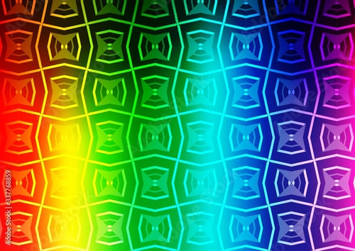 Light Multicolor, Rainbow vector pattern with narrow lines. Shining colored illustration with narrow lines. Pattern for ads, posters, banners.