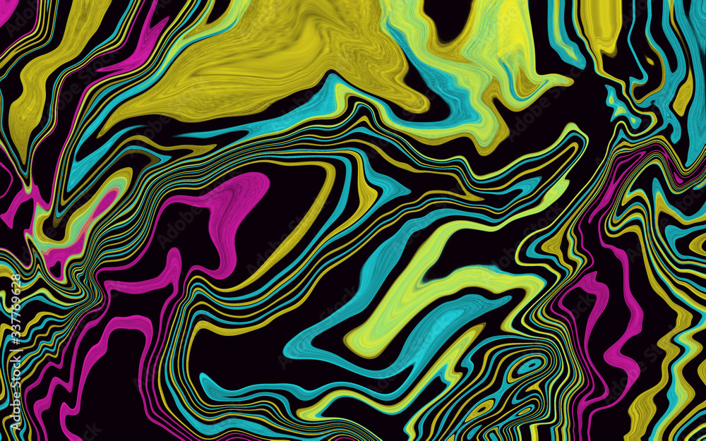 Liquid uneven marble pattern with light highlights. Abstract acrylic background. Texture of a work of art. The effect of fluid art. The abstract artwork is smeared and splattered with paint. Liquid uneven marble pattern with light highlights. Abstract acrylic background. Texture of a work of art. The effect of fluid art. The abstract artwork is smeared and splattered with paint.