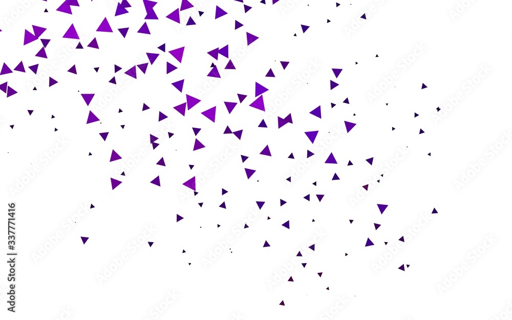 Light Purple vector template with crystals, triangles. Modern abstract illustration with colorful triangles. Pattern can be used for websites.