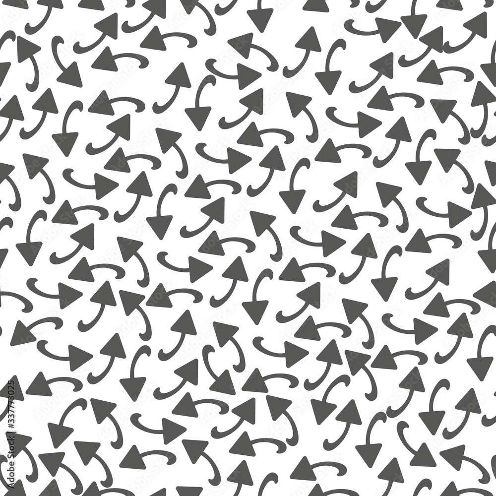 Vector arrows seamless pattern on white backround.EPS 10