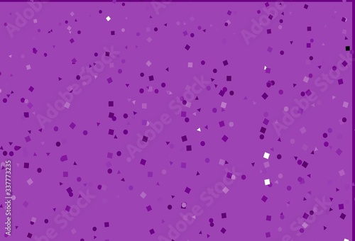 Light Purple vector backdrop with lines, circles, rhombus.