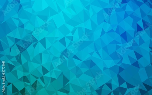 Light BLUE vector abstract mosaic backdrop. Modern geometrical abstract illustration with gradient. Polygonal design for your web site.