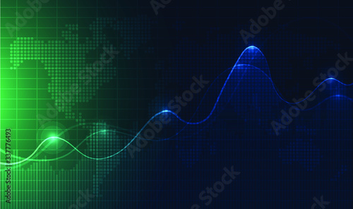 Candle stick graph chart of stock market investment trading, Bullish point, Bearish point. trend of graph vector design.