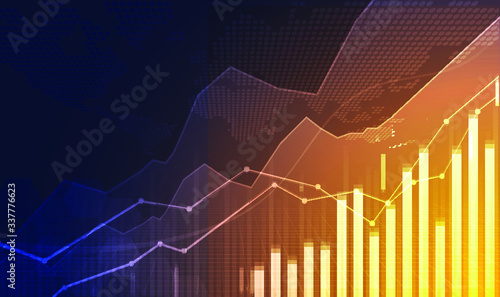 Candle stick graph chart of stock market investment trading, Bullish point, Bearish point. trend of graph vector design.