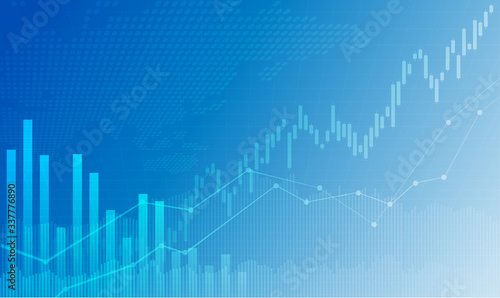 Candle stick graph chart of stock market investment trading, Bullish point, Bearish point. trend of graph vector design.