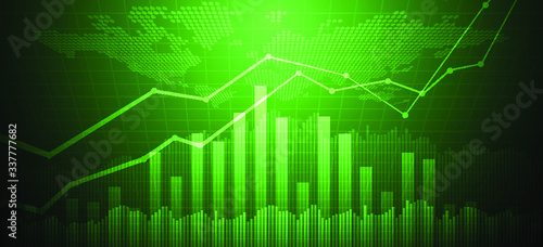 Candle stick graph chart of stock market investment trading, Bullish point, Bearish point. trend of graph vector design.