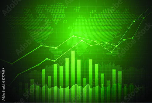 Candle stick graph chart of stock market investment trading, Bullish point, Bearish point. trend of graph vector design.
