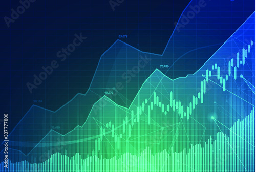 Candle stick graph chart of stock market investment trading  Bullish point  Bearish point. trend of graph vector design.