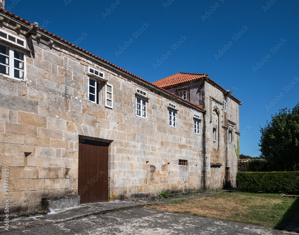 Torres de Allo, the Allo Towers, a feudal residence of the local lower nobility in Allo, Zas, La Coruna, Galicia, Spain