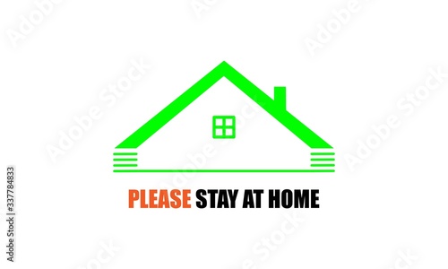 please stay at home icon, symbol icon, coronavirus coved-19, house icon.