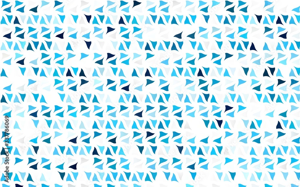 Light BLUE vector cover in polygonal style. Abstract gradient illustration with triangles. Pattern for commercials.