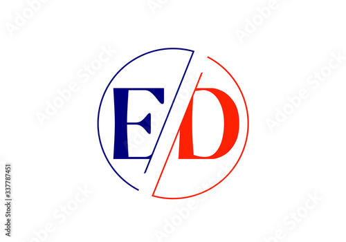 E D Initial Letter Logo design vector template, Graphic Alphabet Symbol for Corporate Business Identity