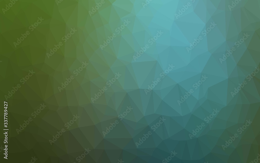 Obraz premium Dark Blue, Green vector abstract mosaic backdrop. An elegant bright illustration with gradient. Elegant pattern for a brand book.