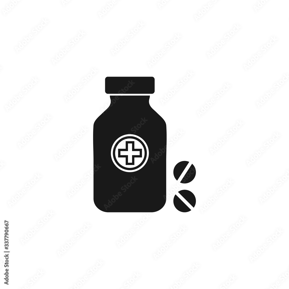 Medical Tablet Bottle Icon. Editable Vector EPS Symbol Illustration. Medical Tablet Bottle Icon. Editable Vector EPS Symbol Illustration.