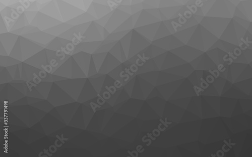 Light Silver, Gray vector triangle mosaic texture. A sample with polygonal shapes. New texture for your design.