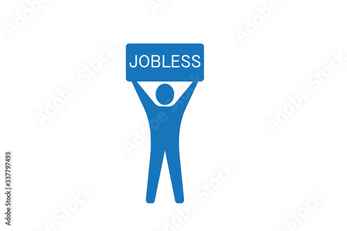 jobless icon vector, unemployment icon vector 