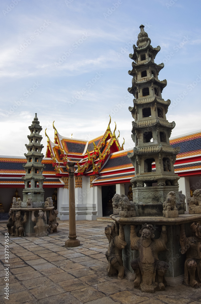 Wat Pho or Wat Phra Chetuphon, Temple of the Reclining Buddha. Bangkok, Thailand Wat Pho or Wat Phra Chetuphon, Temple of the Reclining Buddha. Bangkok, Thailand