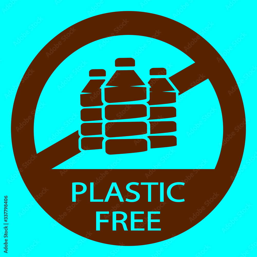 Free Plastic Icon. Plastic free. No BHA, sign. Icon or stamp with text Free Plastic Icon. Plastic free. No BHA, sign. Icon or stamp with text