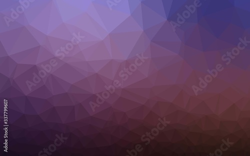 Dark Purple vector shining triangular pattern. A completely new color illustration in a vague style. Brand new design for your business.