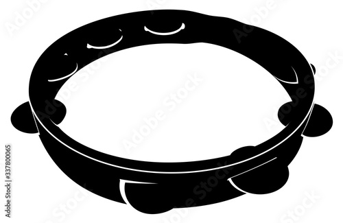 silhouette of a tambourine vector