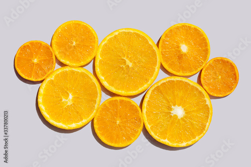 Oranges on a light background