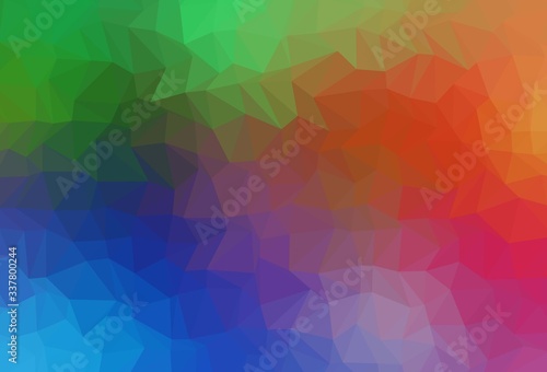 Light Multicolor  Rainbow vector low poly layout.
