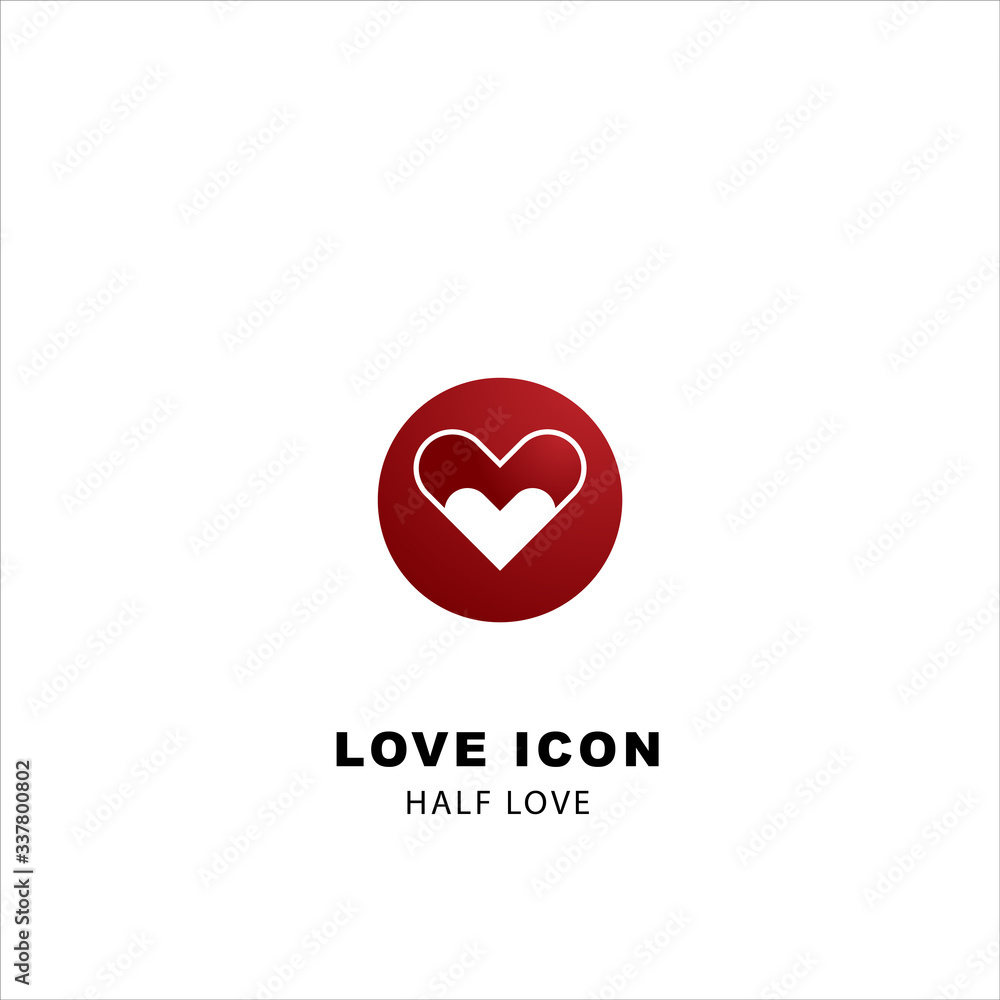 beauty simple love icon vector