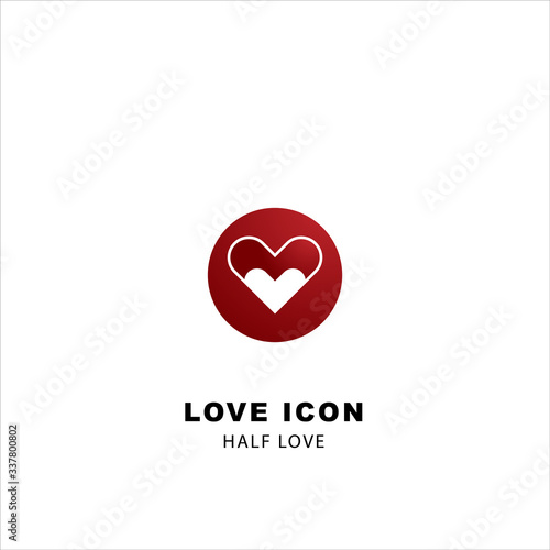beauty simple love icon vector