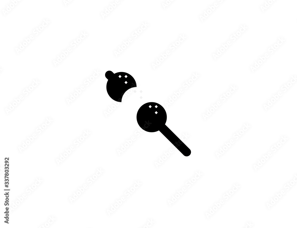 Dango balls vector flat icon. Isolated Japanese dango dessert food emoji illustration Dango balls vector flat icon. Isolated Japanese dango dessert food emoji illustration
