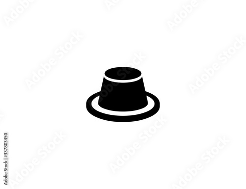 Custard vector flat icon. Isolated custard chocolate caramel cake emoji illustration