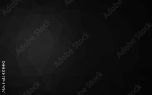 Dark Silver, Gray vector blurry triangle pattern. An elegant bright illustration with gradient. Template for your brand book.