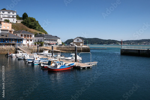 View of the harbor of O Porto do Barqueiro  Rias Altas  Galicia  Spain