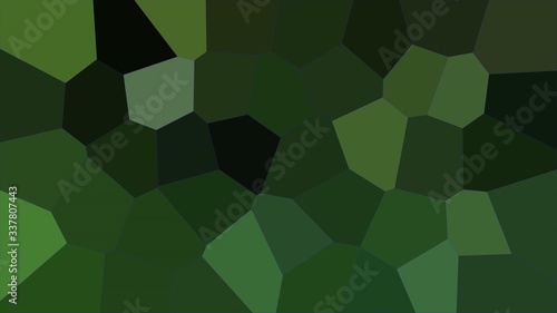 abstract green background with hexagons © Rysak