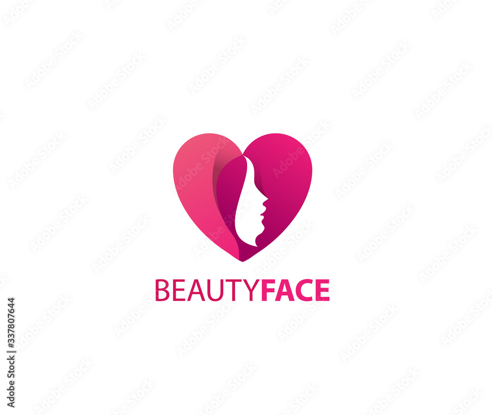 Beauty love face logo	